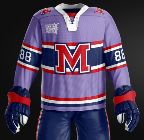 Mount St. Charles Hockey Fights Cancer Team Jersey