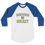 Adult Norwood Hockey 3/4 sleeve raglan shirt
